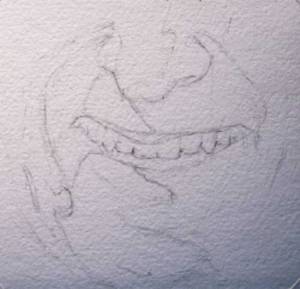 Line drawing of teeth